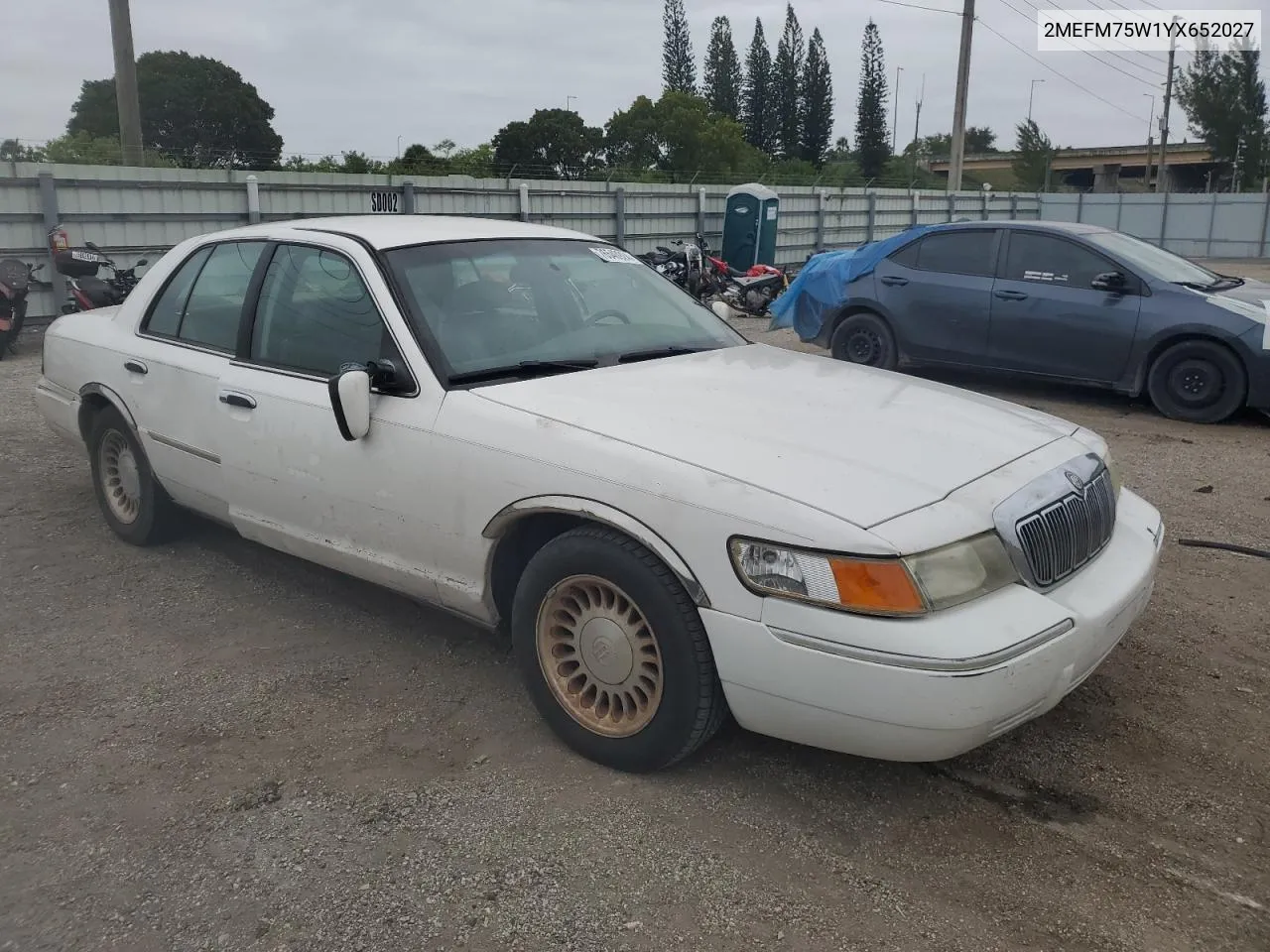 2000 Mercury Grand Marquis Ls VIN: 2MEFM75W1YX652027 Lot: 76540924