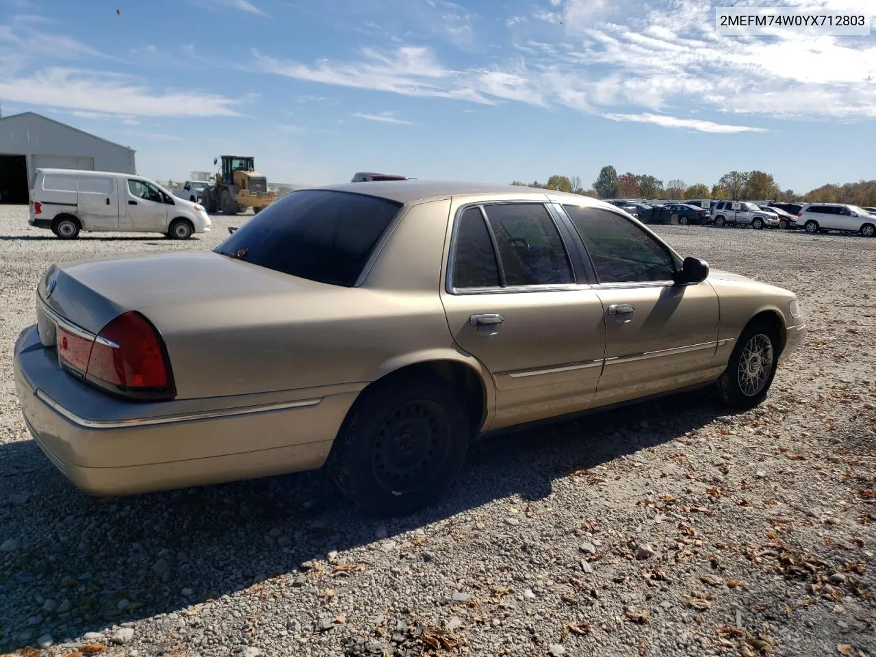 2000 Mercury Grand Marquis Gs VIN: 2MEFM74W0YX712803 Lot: 77084974