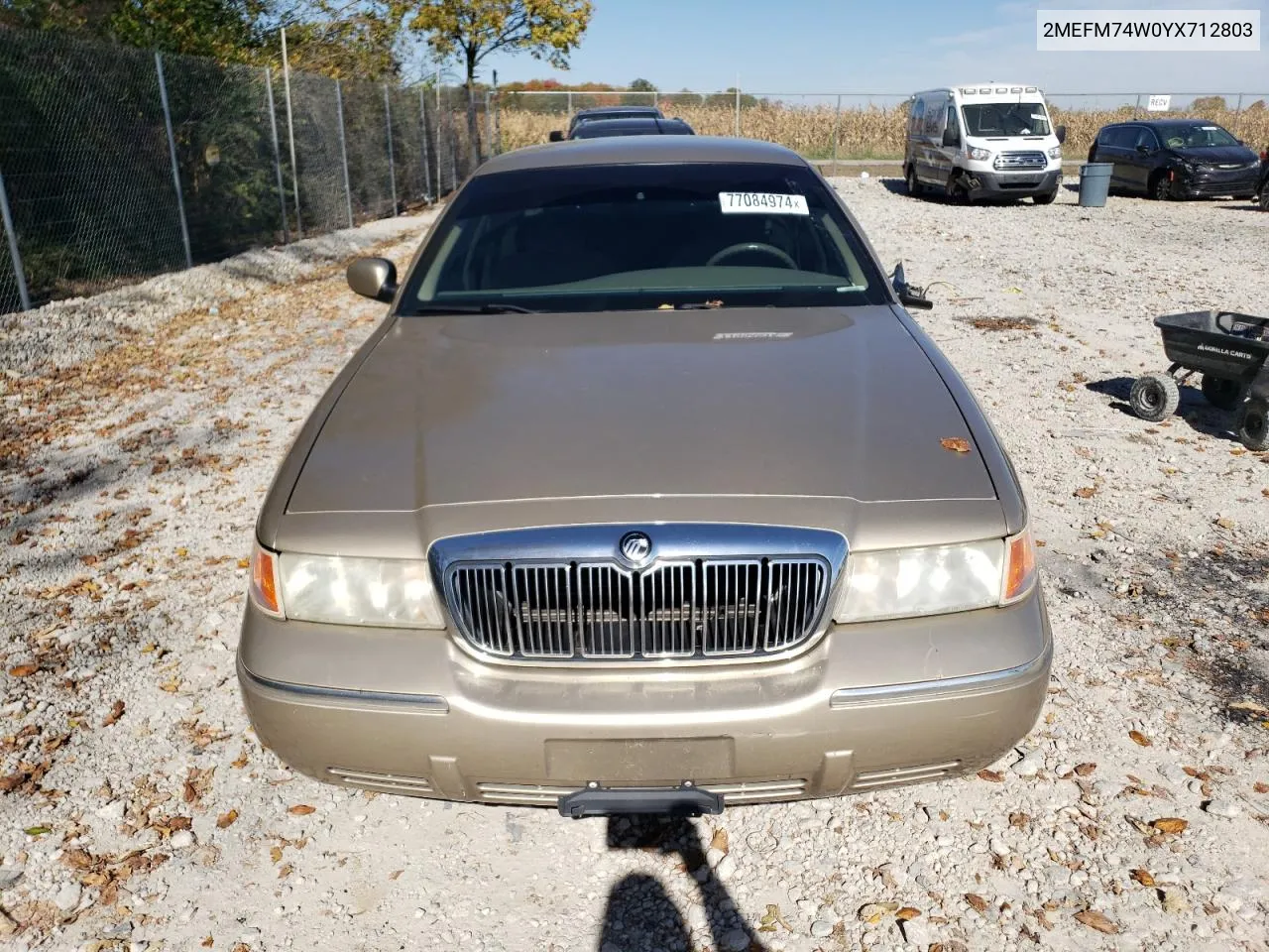 2000 Mercury Grand Marquis Gs VIN: 2MEFM74W0YX712803 Lot: 77084974