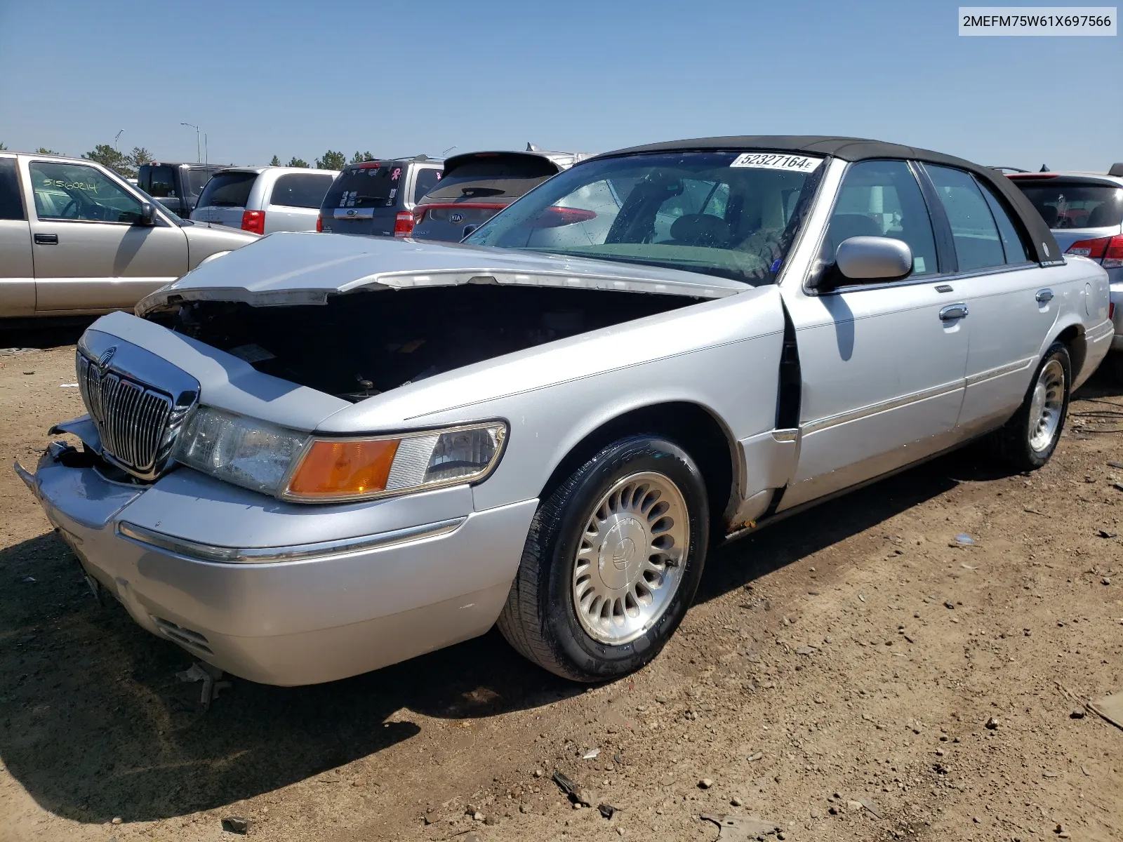 2001 Mercury Grand Marquis Ls VIN: 2MEFM75W61X697566 Lot: 52327164