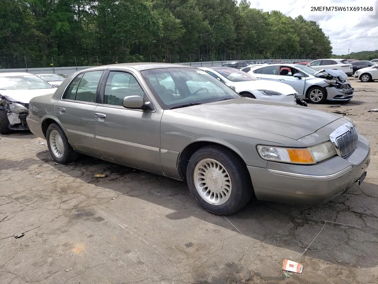 2001 Mercury Grand Marquis Ls VIN: 2MEFM75W61X691668 Lot: 59148734