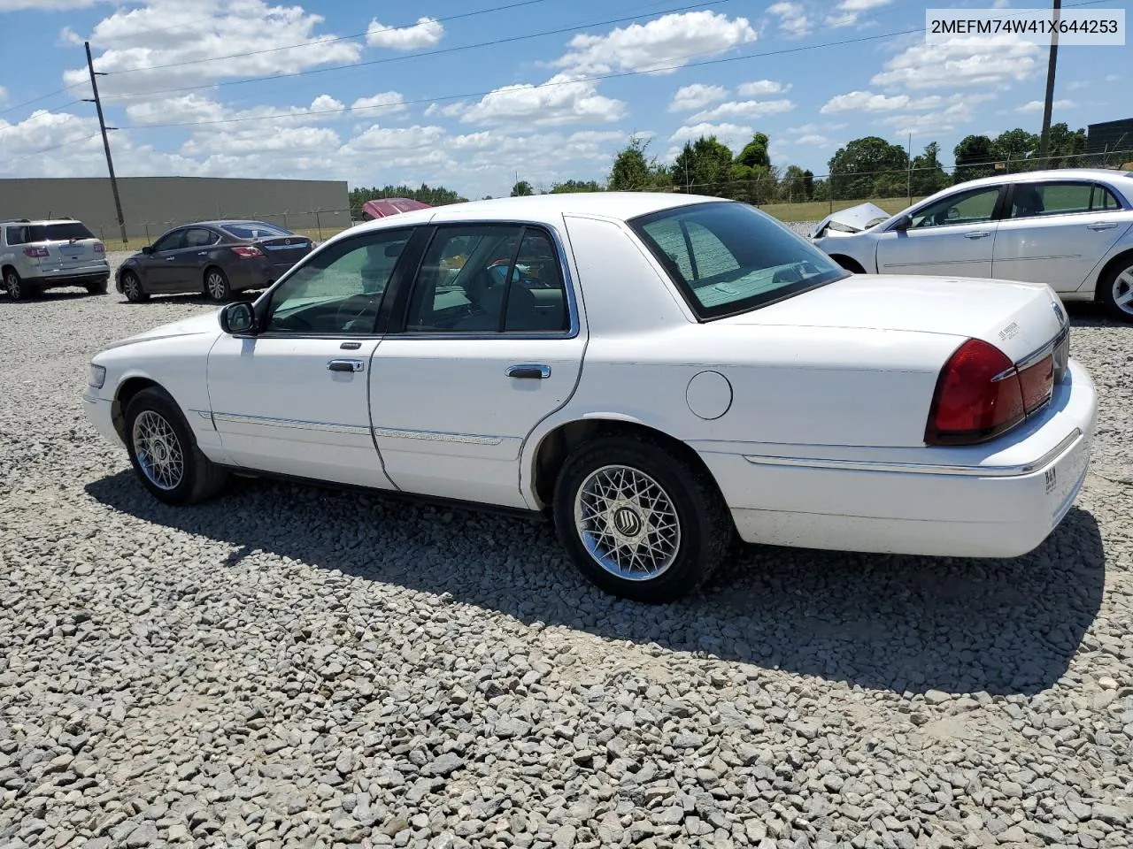 2001 Mercury Grand Marquis Gs VIN: 2MEFM74W41X644253 Lot: 60079474