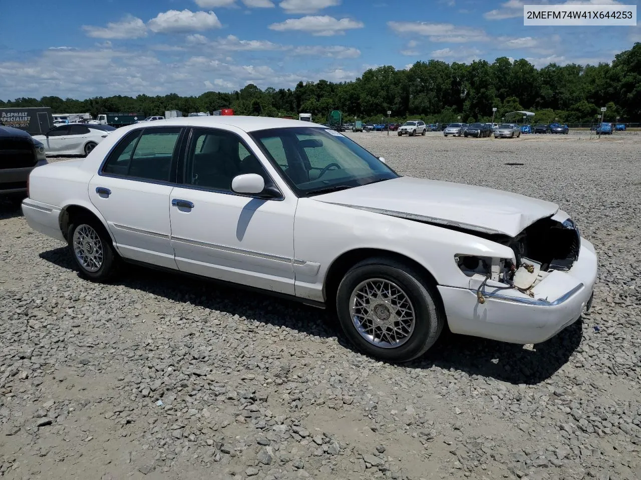 2001 Mercury Grand Marquis Gs VIN: 2MEFM74W41X644253 Lot: 60079474