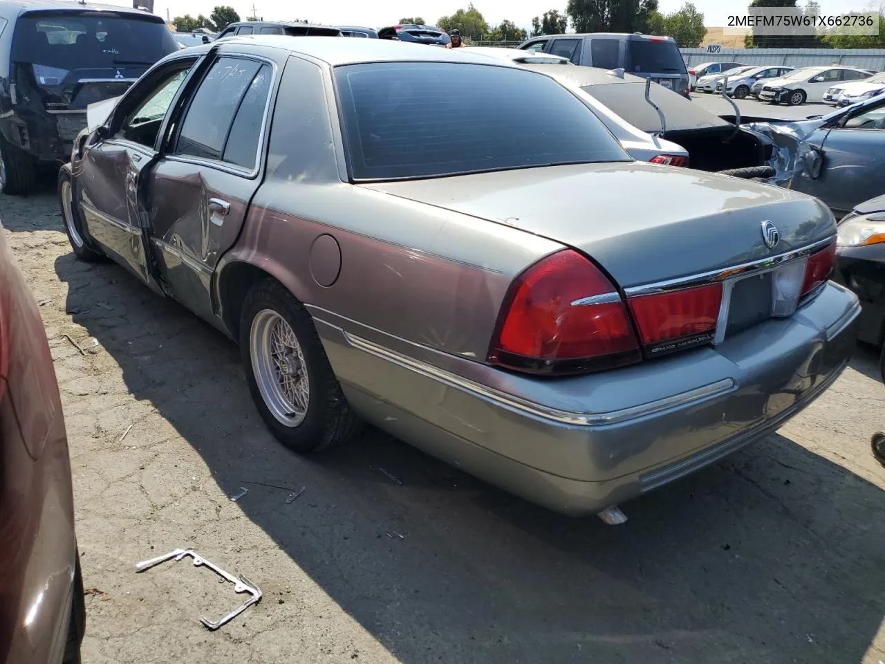 2001 Mercury Grand Marquis Ls VIN: 2MEFM75W61X662736 Lot: 65076064