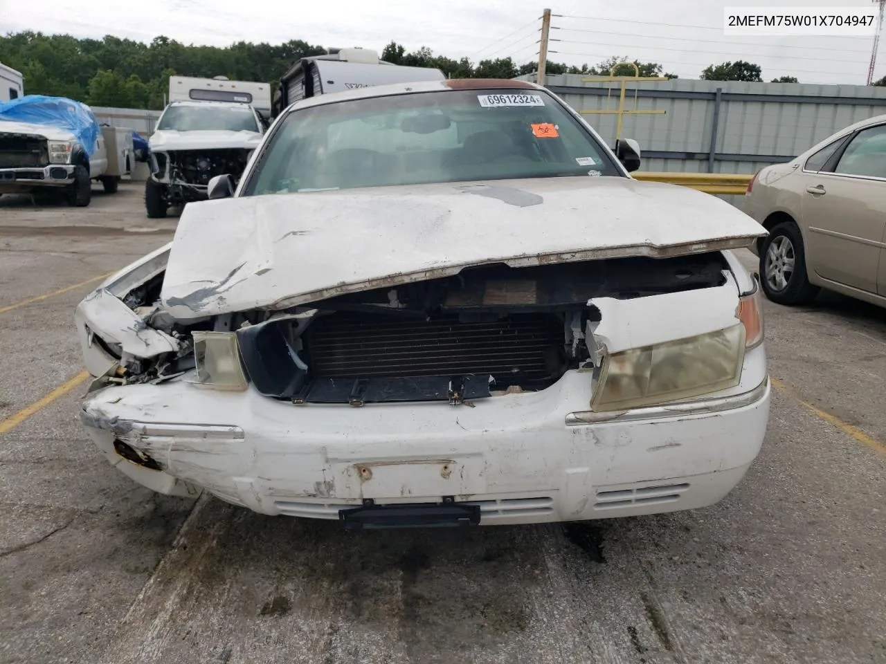 2001 Mercury Grand Marquis Ls VIN: 2MEFM75W01X704947 Lot: 69612324