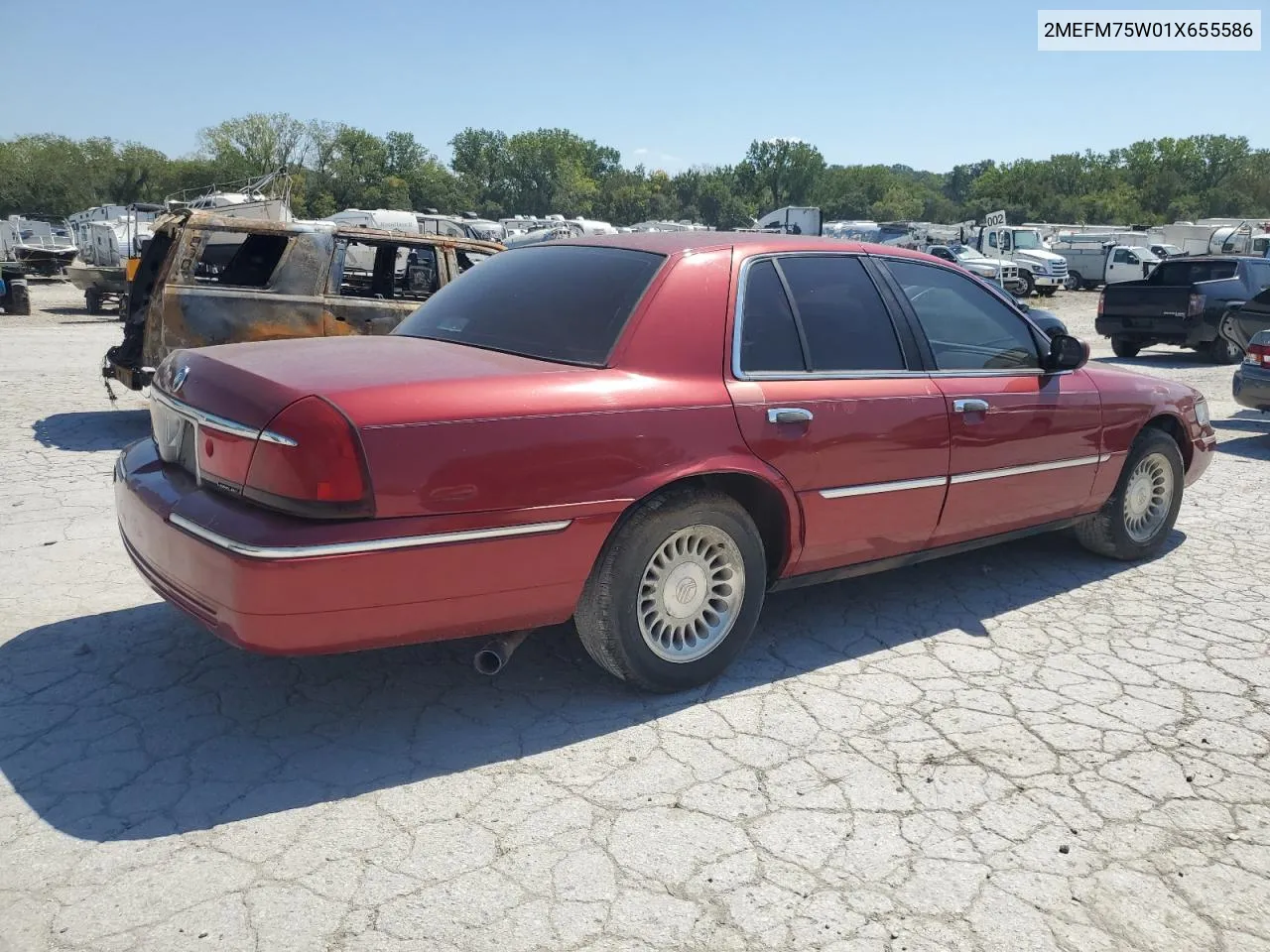 2001 Mercury Grand Marquis Ls VIN: 2MEFM75W01X655586 Lot: 69728884