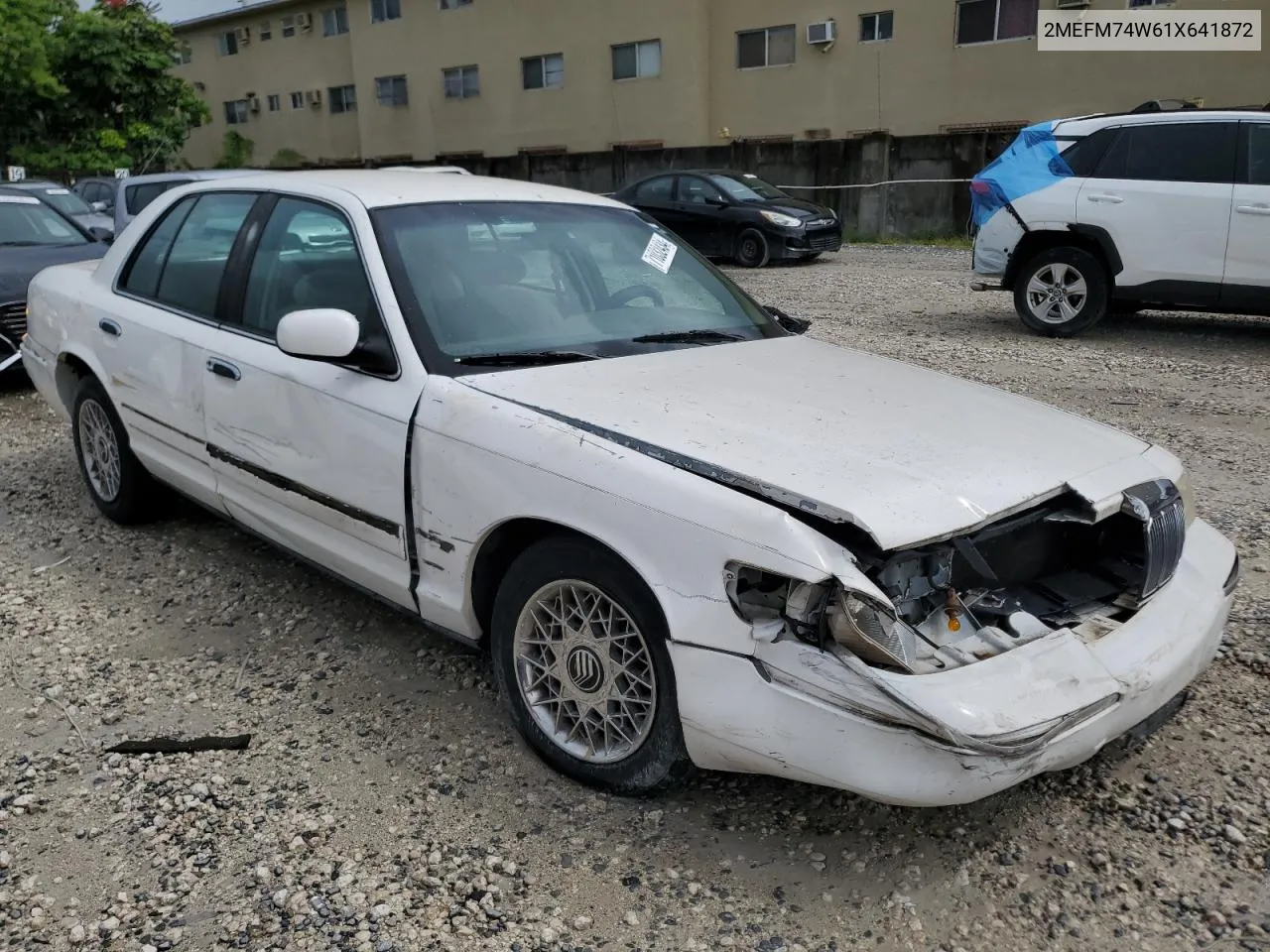 2001 Mercury Grand Marquis Gs VIN: 2MEFM74W61X641872 Lot: 71032434