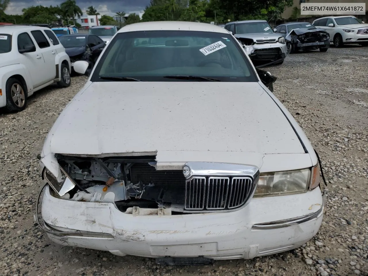 2001 Mercury Grand Marquis Gs VIN: 2MEFM74W61X641872 Lot: 71032434