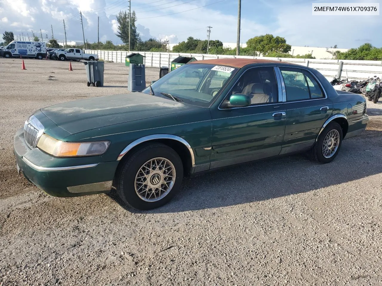 2001 Mercury Grand Marquis Gs VIN: 2MEFM74W61X709376 Lot: 72818524