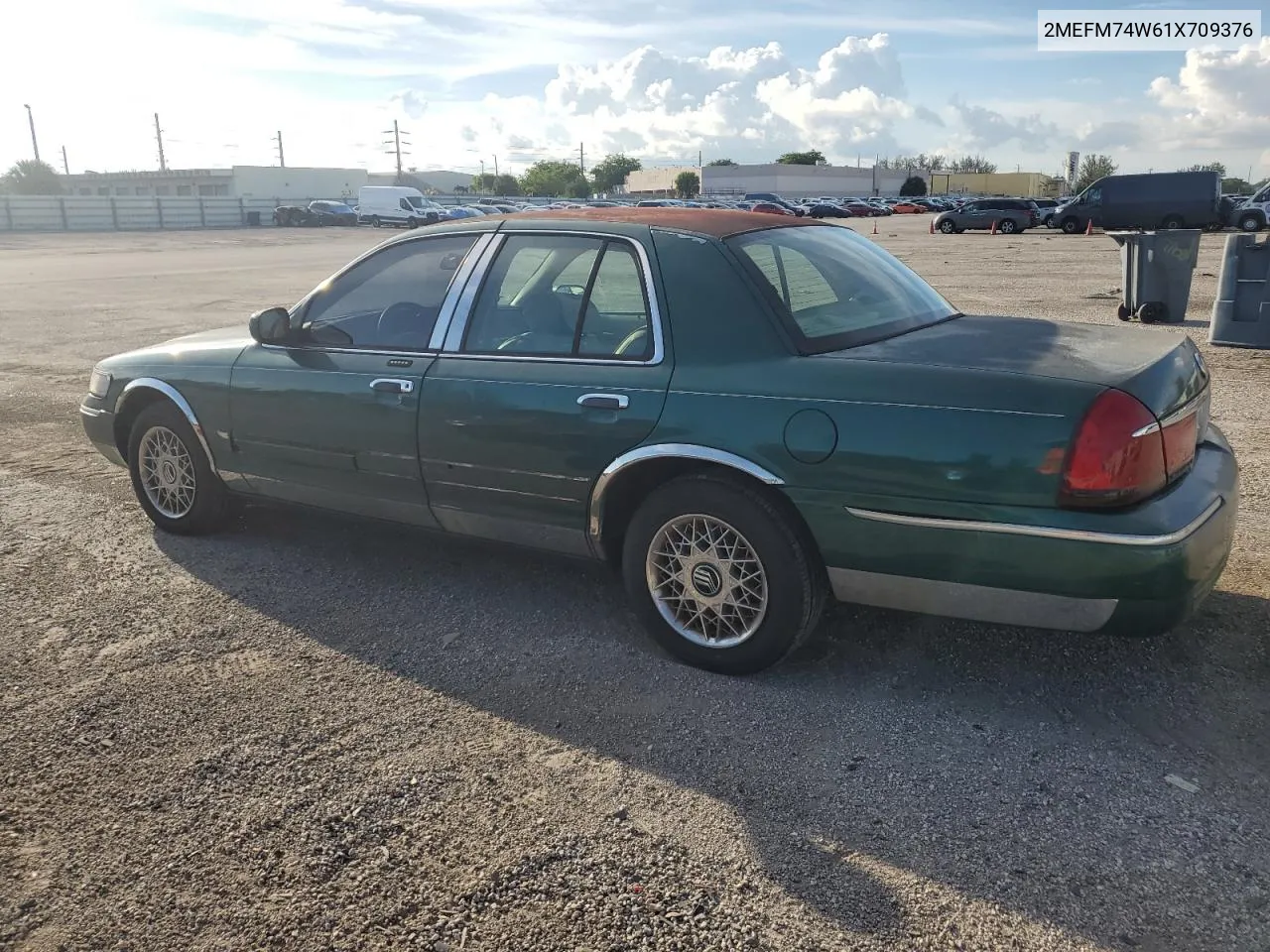 2001 Mercury Grand Marquis Gs VIN: 2MEFM74W61X709376 Lot: 72818524