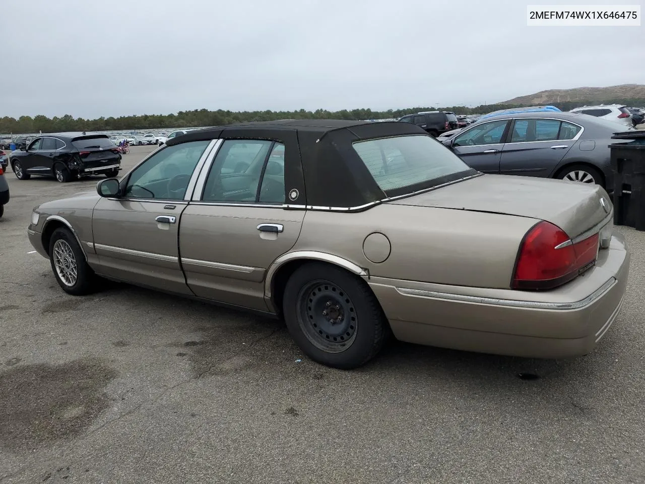 2001 Mercury Grand Marquis Gs VIN: 2MEFM74WX1X646475 Lot: 72855794