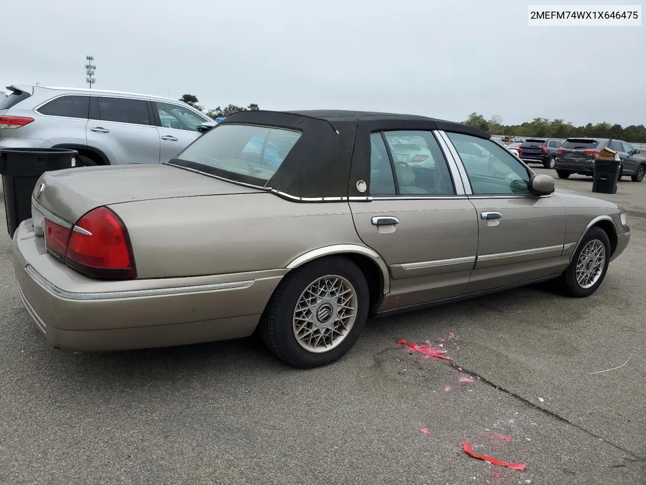 2001 Mercury Grand Marquis Gs VIN: 2MEFM74WX1X646475 Lot: 72855794