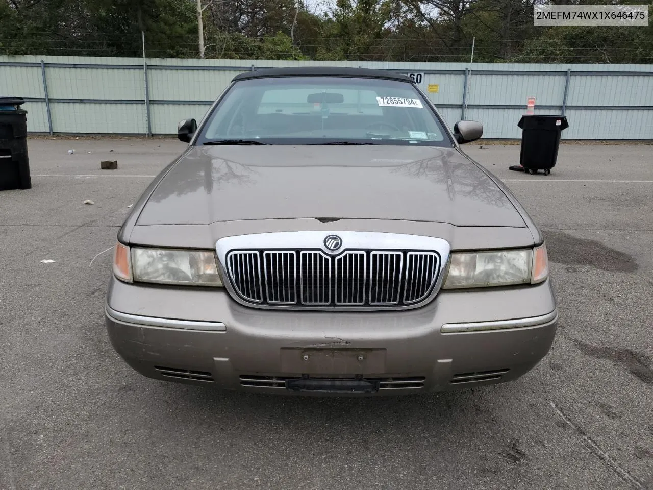 2001 Mercury Grand Marquis Gs VIN: 2MEFM74WX1X646475 Lot: 72855794