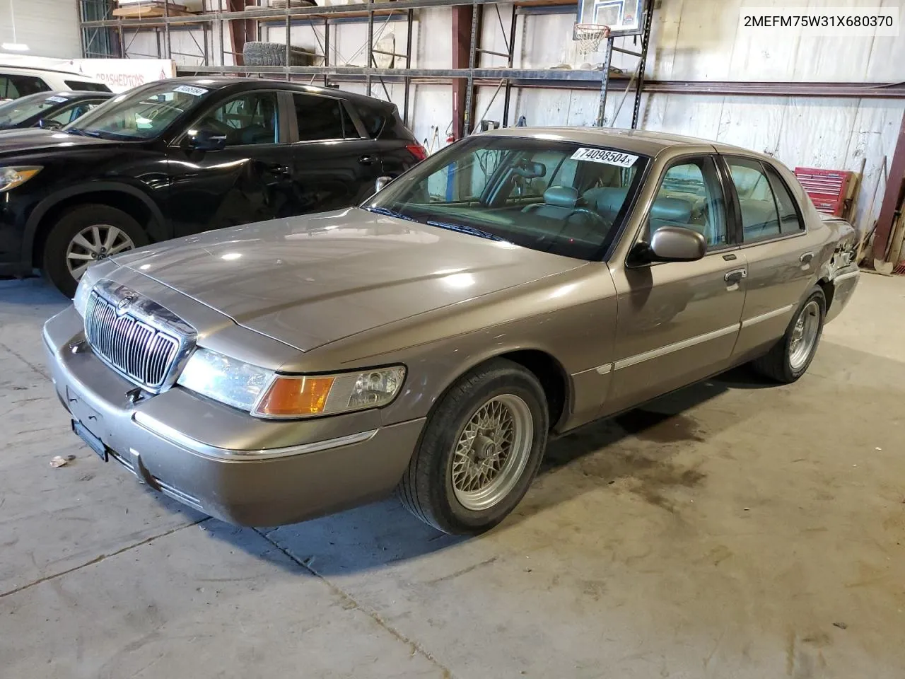 2001 Mercury Grand Marquis Ls VIN: 2MEFM75W31X680370 Lot: 74098504