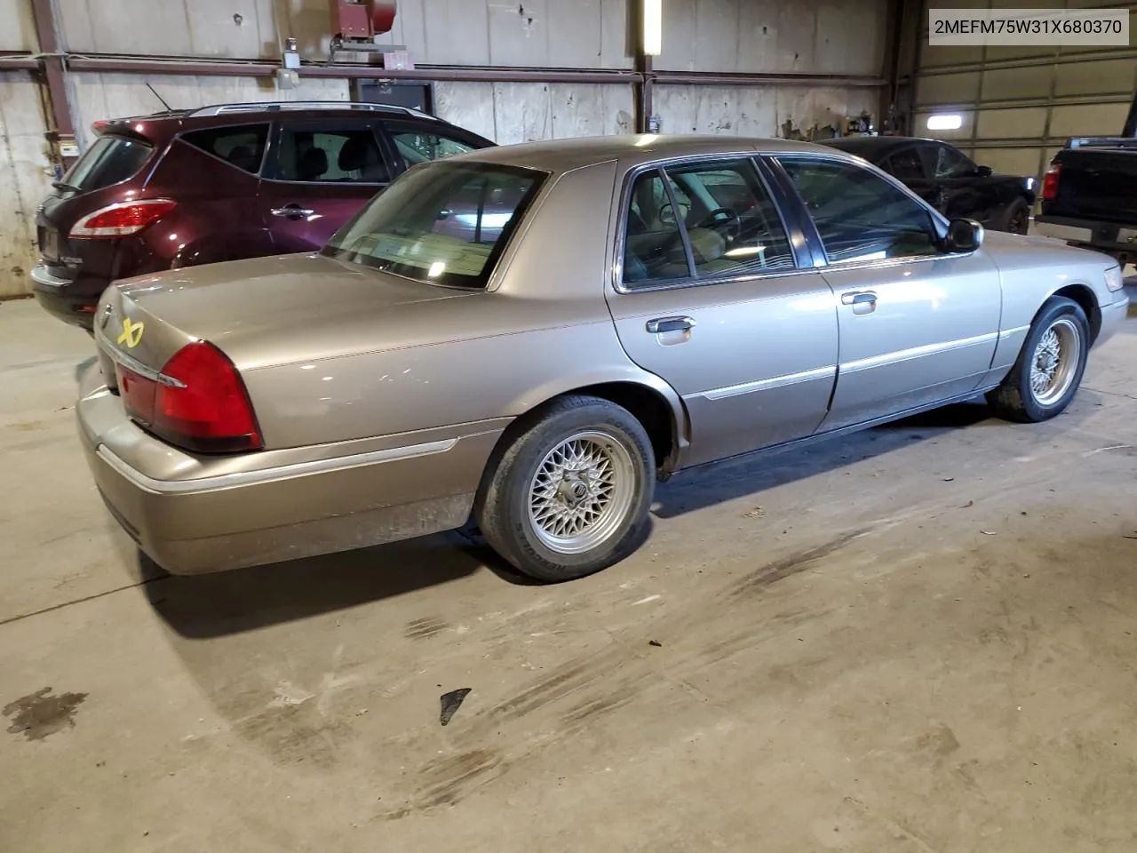 2001 Mercury Grand Marquis Ls VIN: 2MEFM75W31X680370 Lot: 74098504