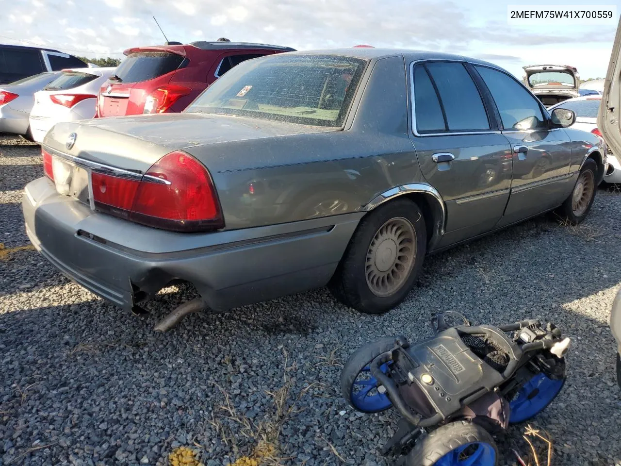 2001 Mercury Grand Marquis Ls VIN: 2MEFM75W41X700559 Lot: 74169434