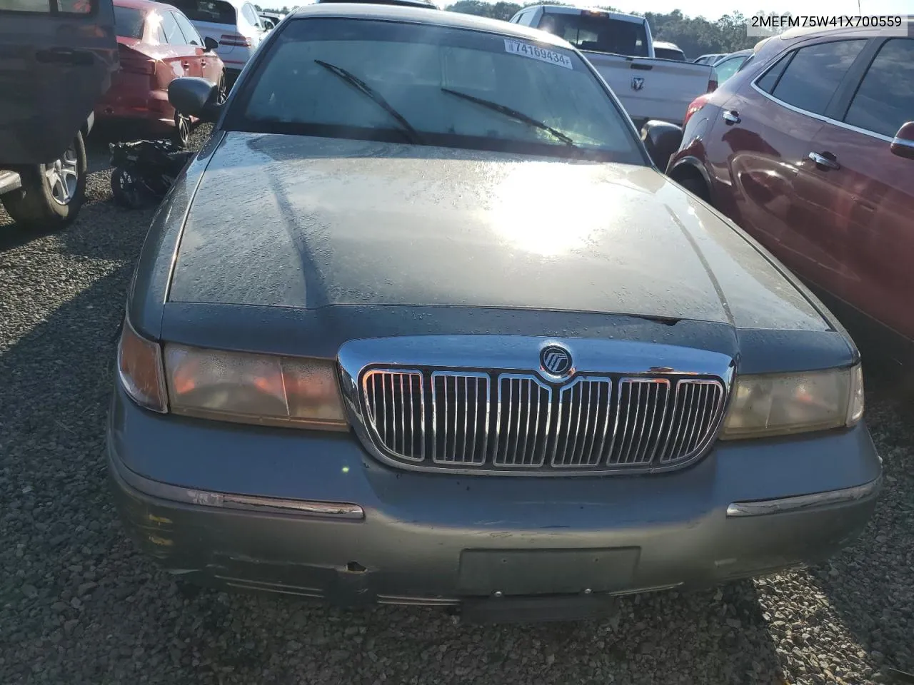 2001 Mercury Grand Marquis Ls VIN: 2MEFM75W41X700559 Lot: 74169434