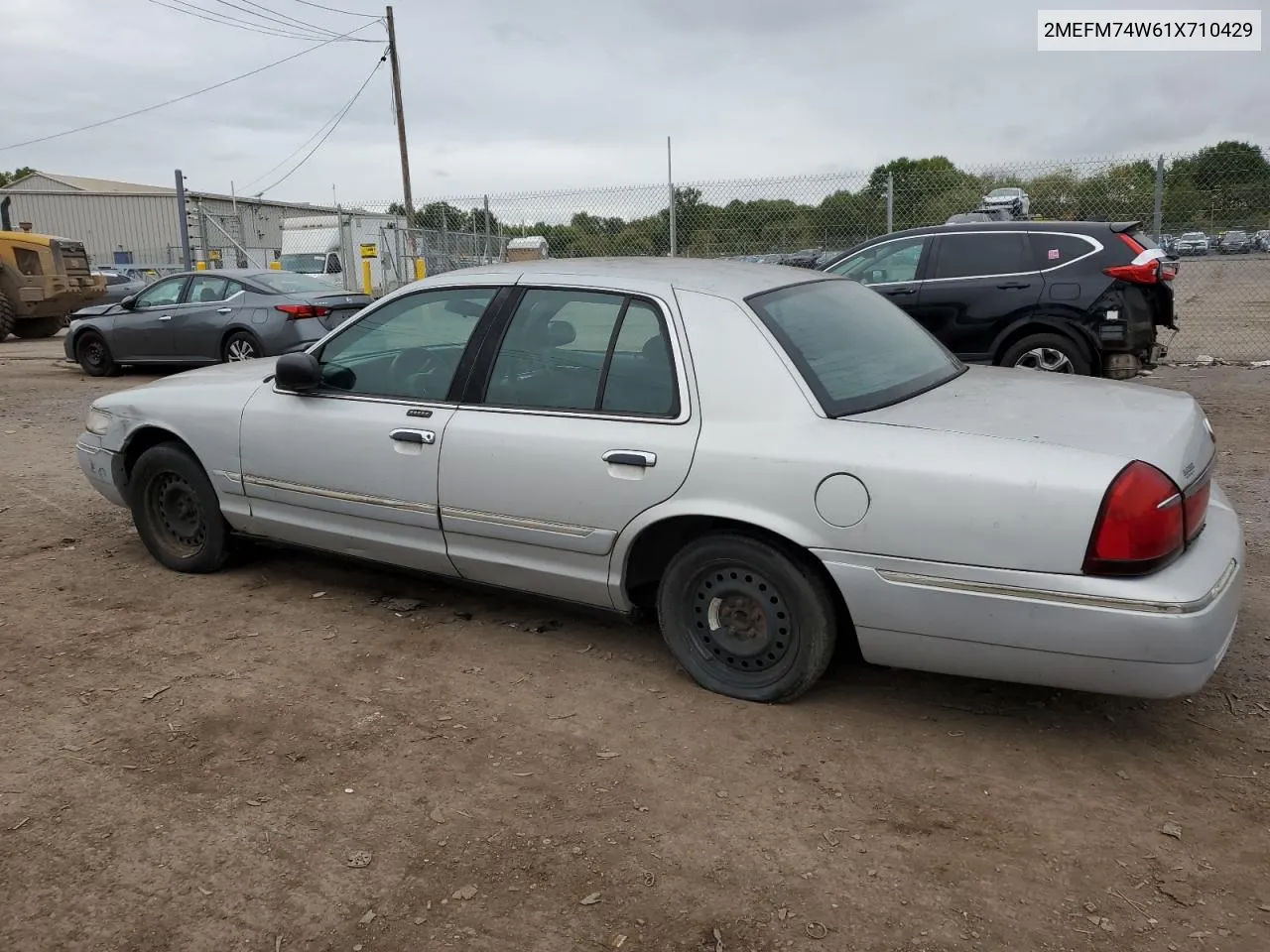 2001 Mercury Grand Marquis Gs VIN: 2MEFM74W61X710429 Lot: 74292124