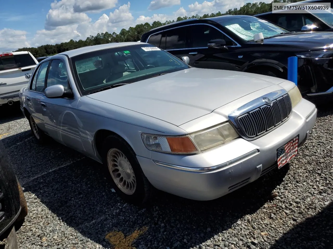 2001 Mercury Grand Marquis Ls VIN: 2MEFM75W51X604939 Lot: 74739604