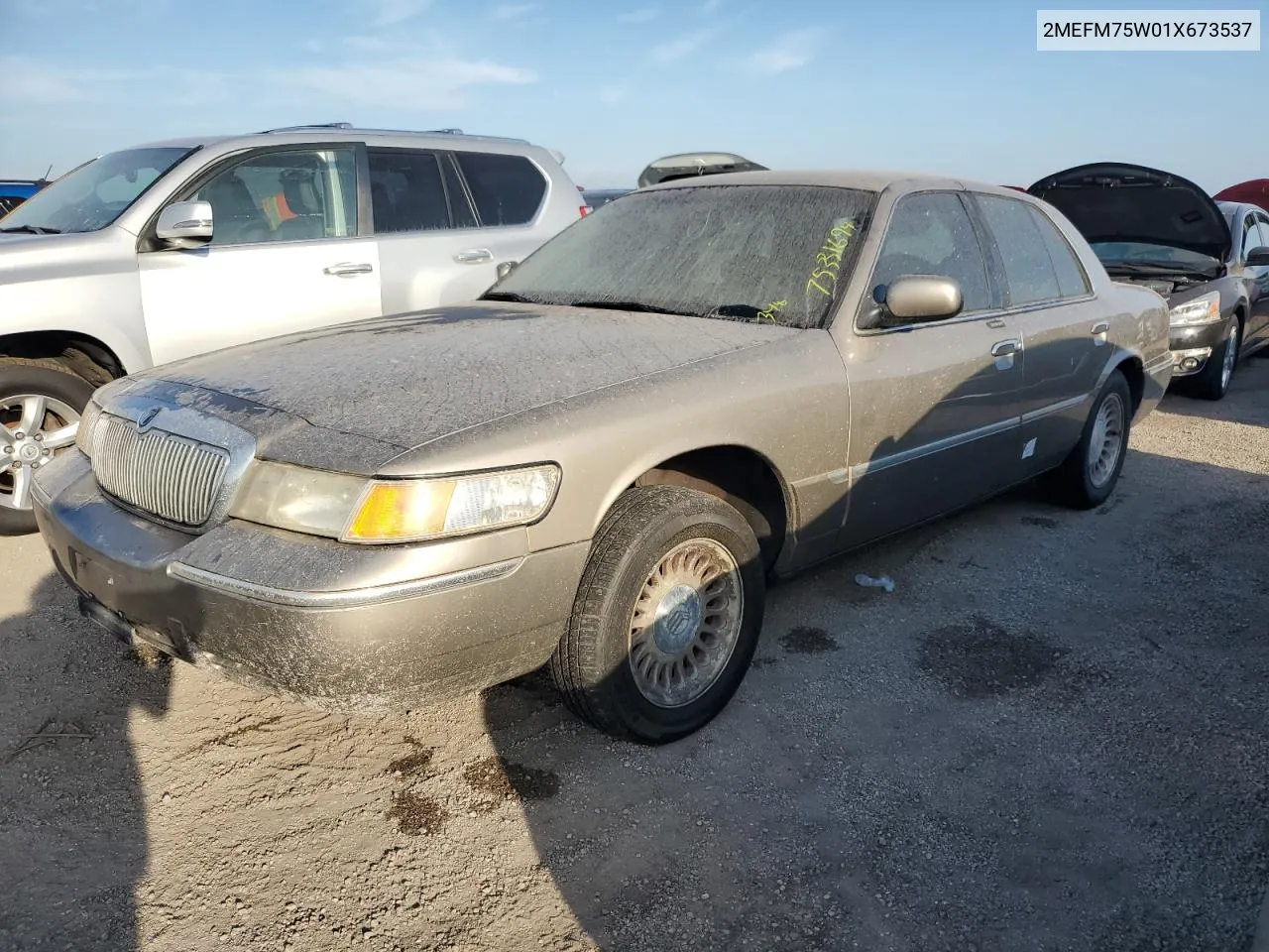 2001 Mercury Grand Marquis Ls VIN: 2MEFM75W01X673537 Lot: 75331694