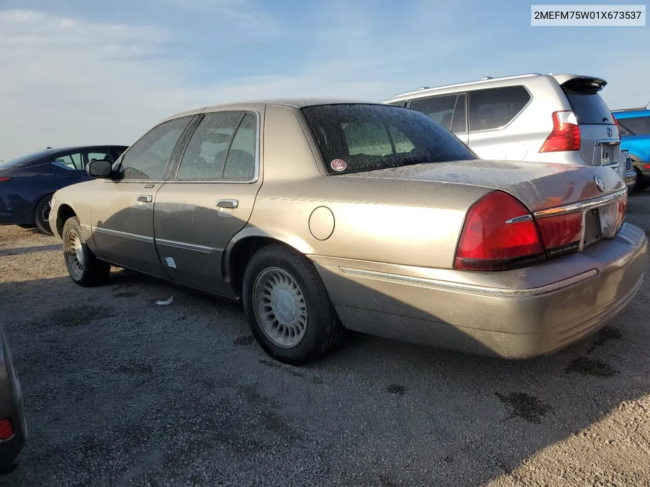 2001 Mercury Grand Marquis Ls VIN: 2MEFM75W01X673537 Lot: 75331694