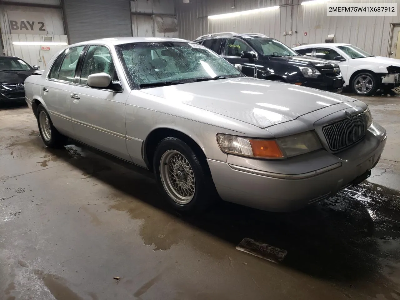 2001 Mercury Grand Marquis Ls VIN: 2MEFM75W41X687912 Lot: 76789154