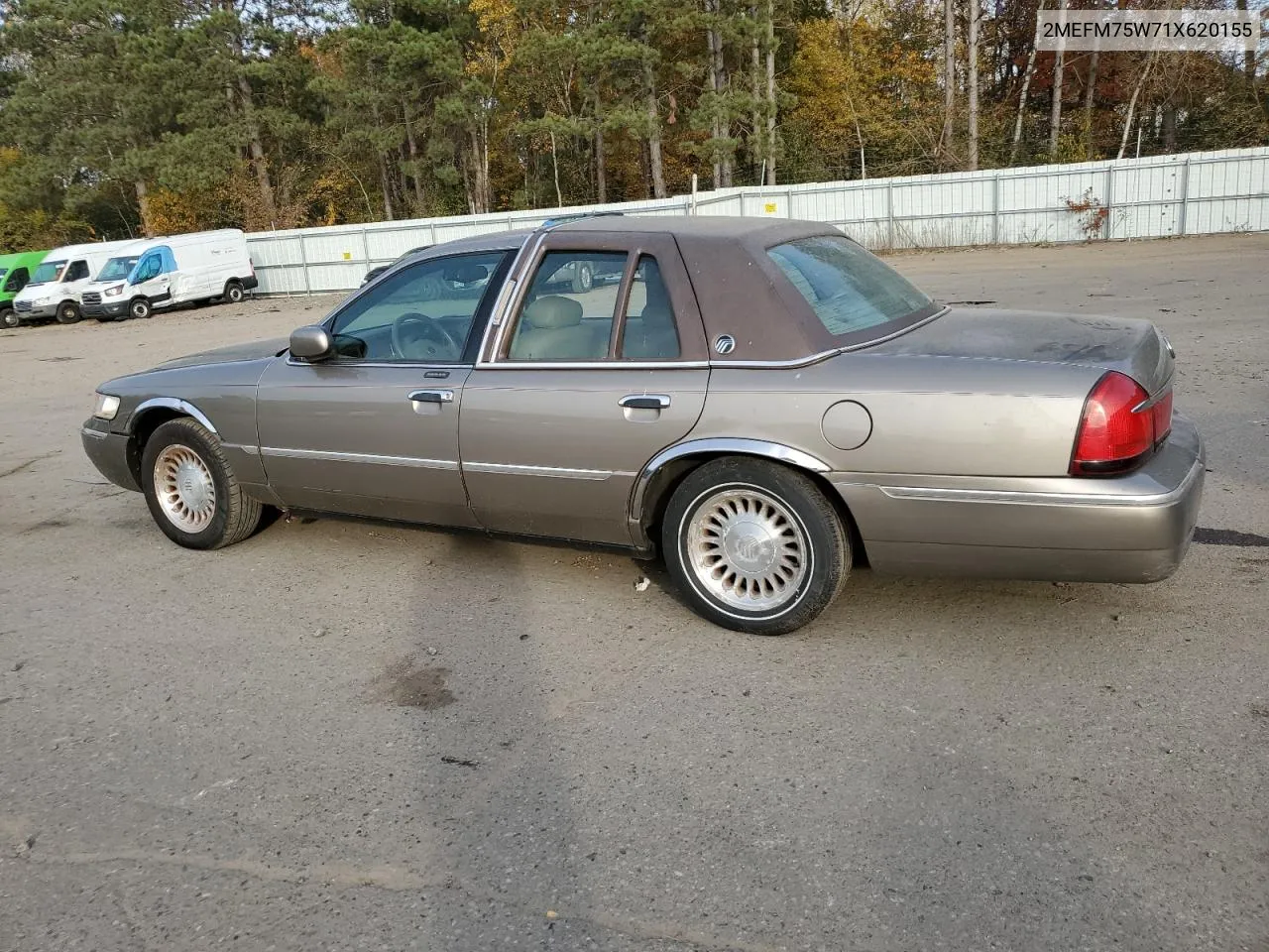 2001 Mercury Grand Marquis Ls VIN: 2MEFM75W71X620155 Lot: 77012504