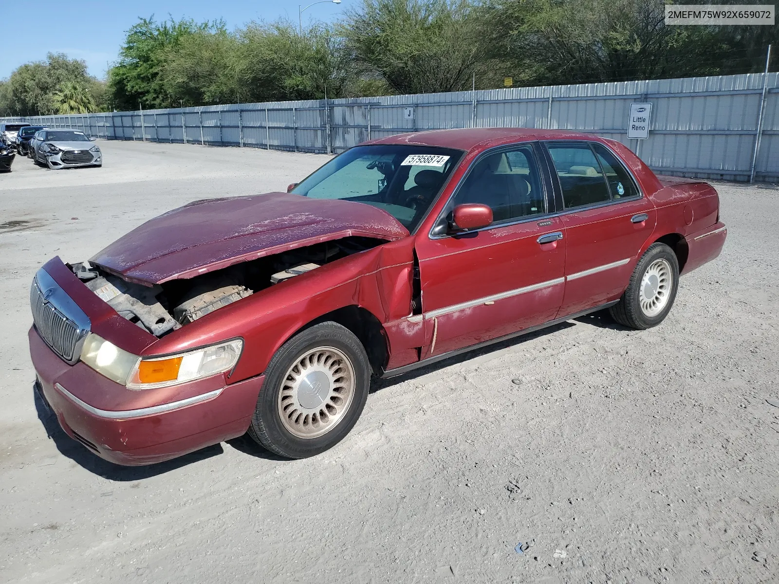 2002 Mercury Grand Marquis Ls VIN: 2MEFM75W92X659072 Lot: 57958874