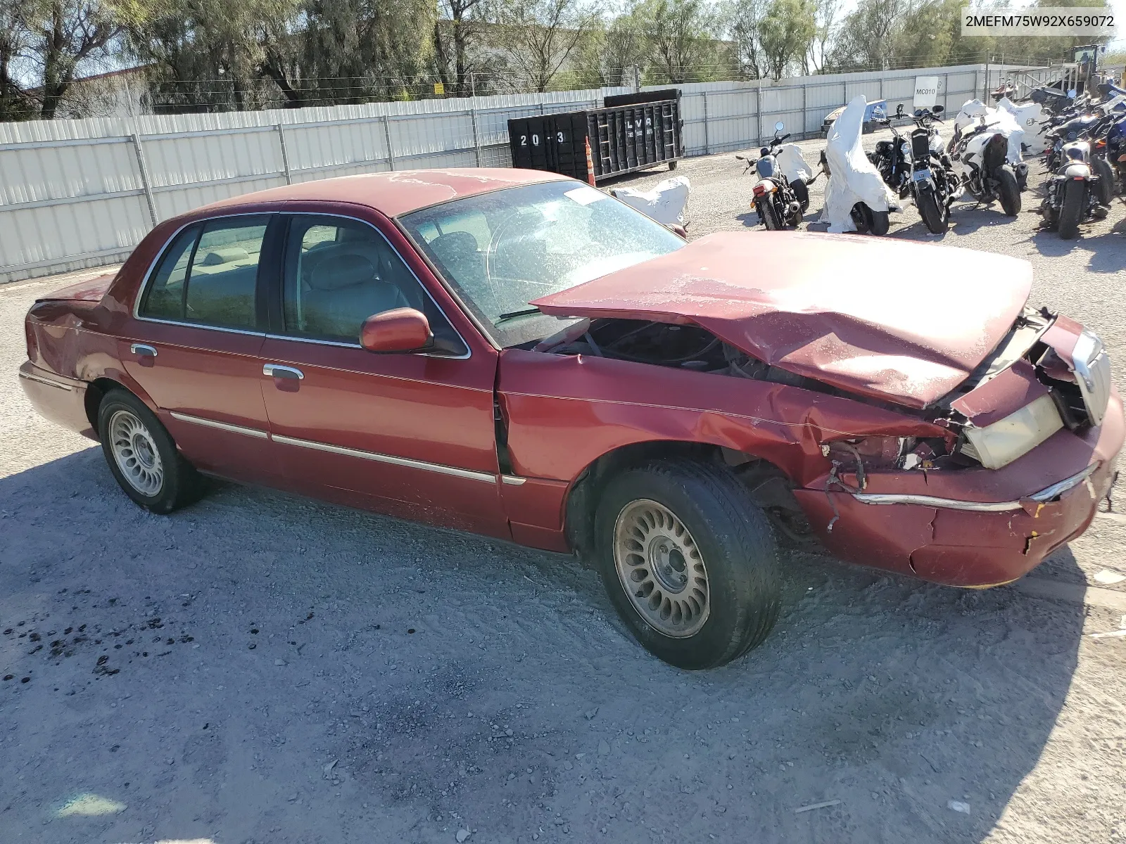 2002 Mercury Grand Marquis Ls VIN: 2MEFM75W92X659072 Lot: 57958874