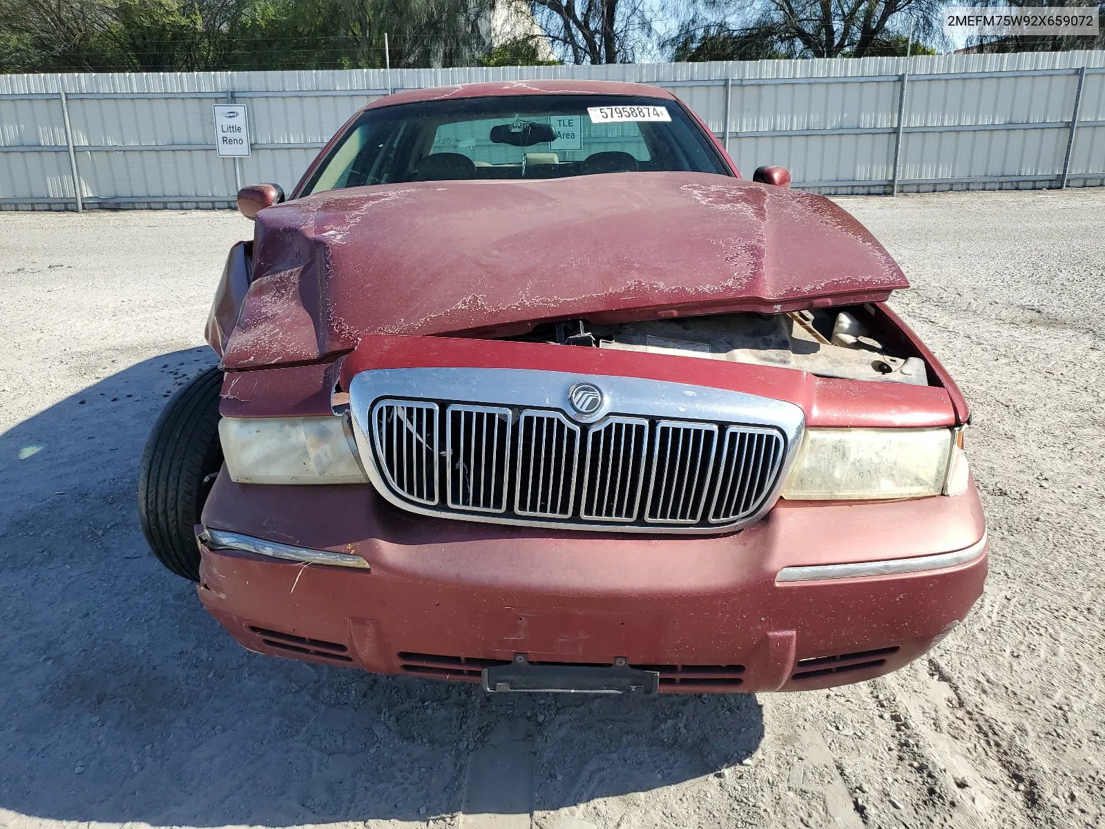 2002 Mercury Grand Marquis Ls VIN: 2MEFM75W92X659072 Lot: 57958874