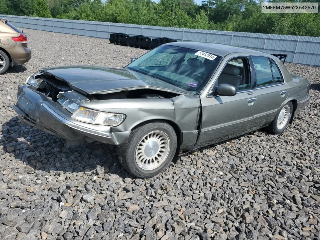 2002 Mercury Grand Marquis Ls VIN: 2MEFM75W62X642570 Lot: 61418514