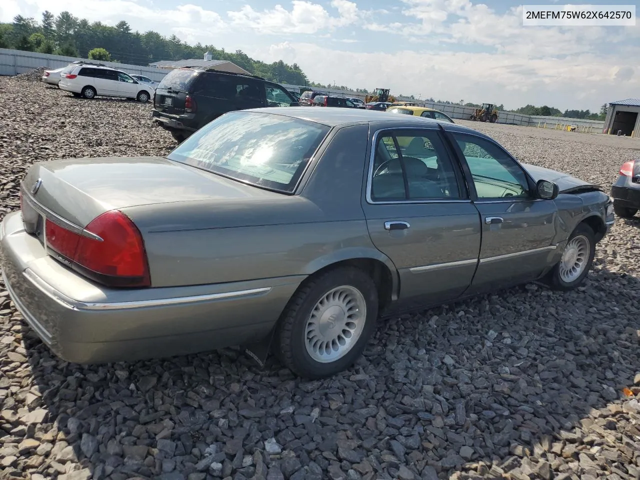 2002 Mercury Grand Marquis Ls VIN: 2MEFM75W62X642570 Lot: 61418514