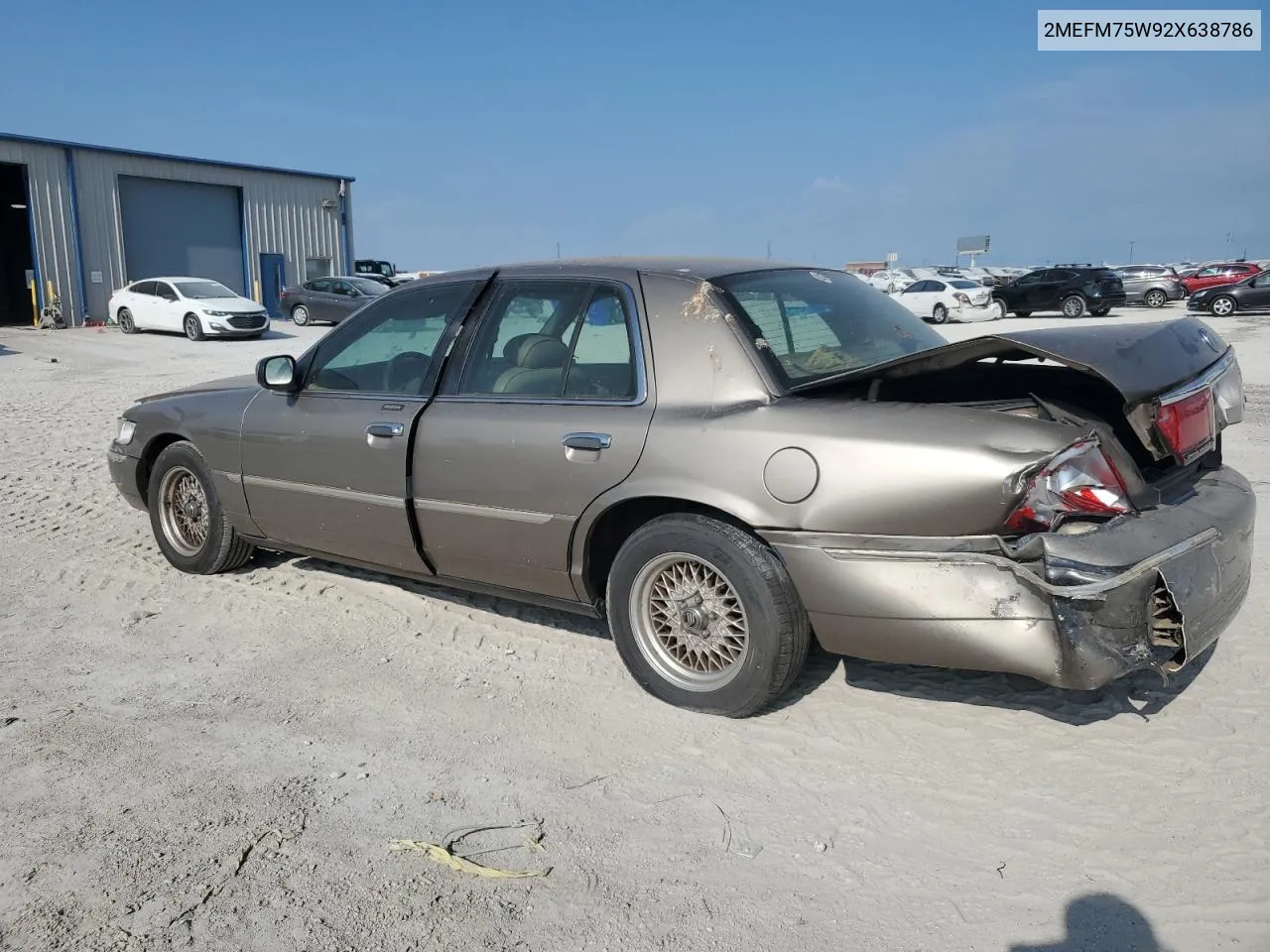 2002 Mercury Grand Marquis Ls VIN: 2MEFM75W92X638786 Lot: 62058654