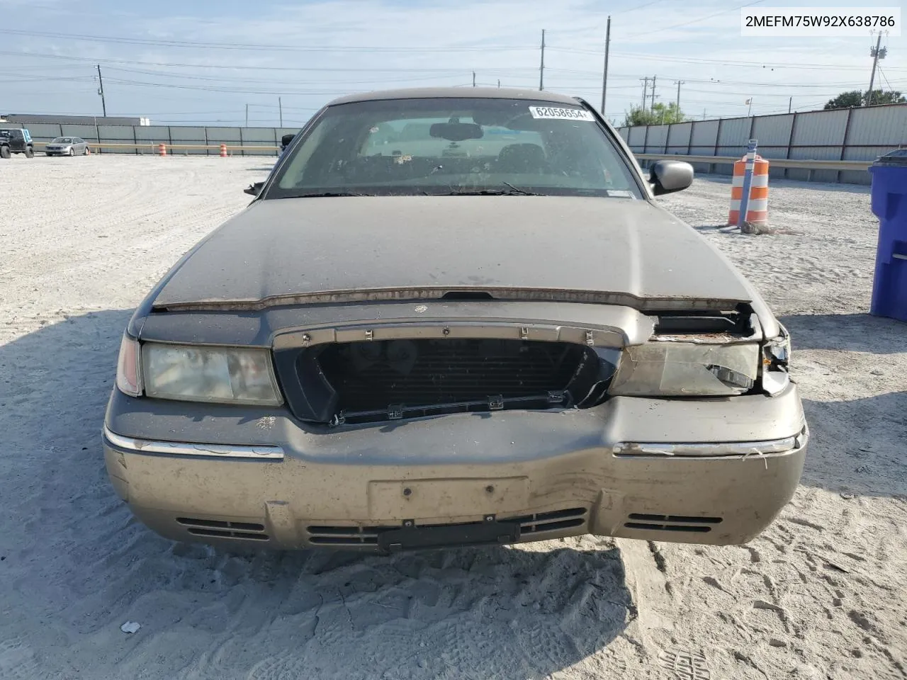 2002 Mercury Grand Marquis Ls VIN: 2MEFM75W92X638786 Lot: 62058654