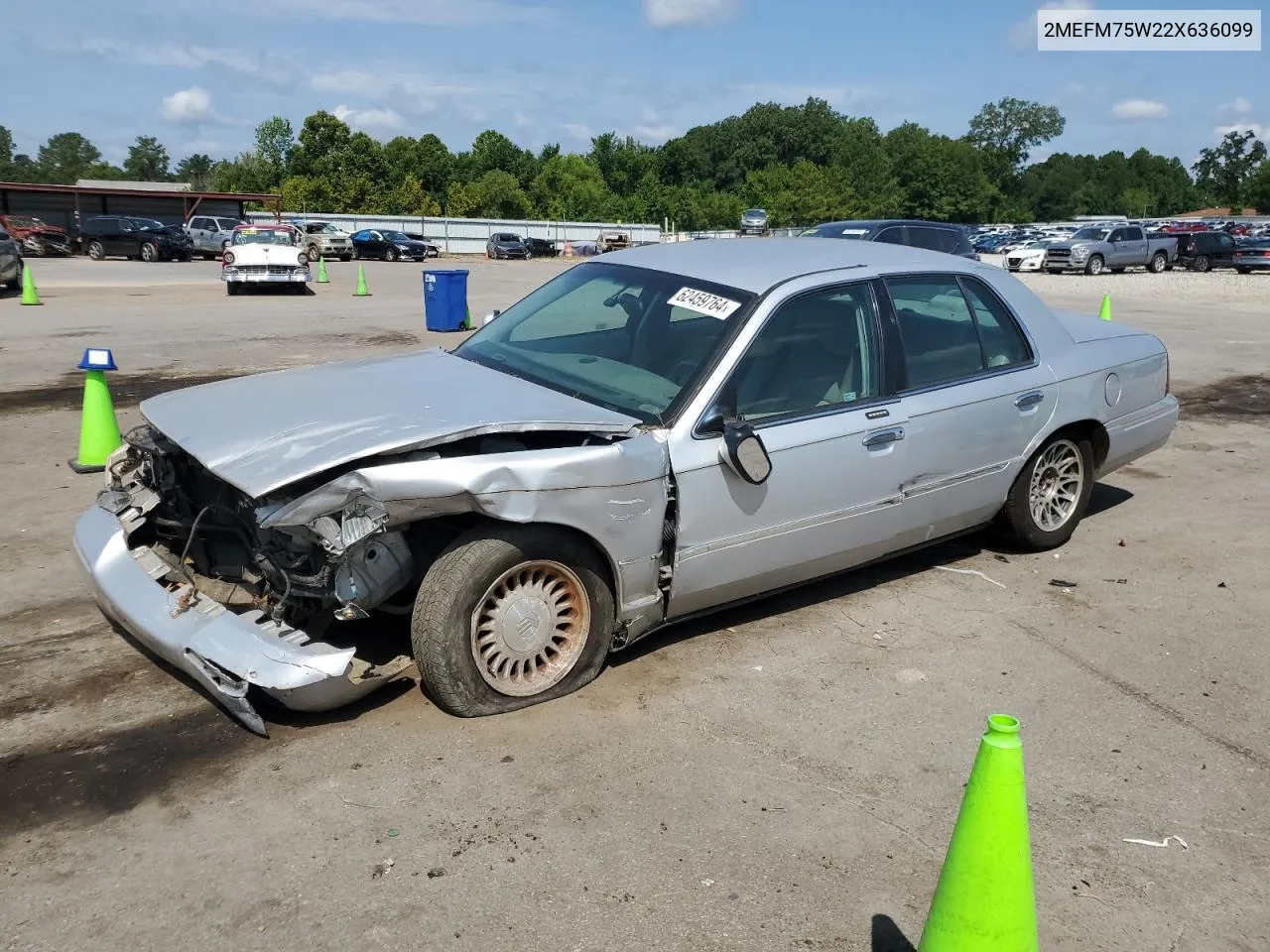 2002 Mercury Grand Marquis Ls VIN: 2MEFM75W22X636099 Lot: 62459764