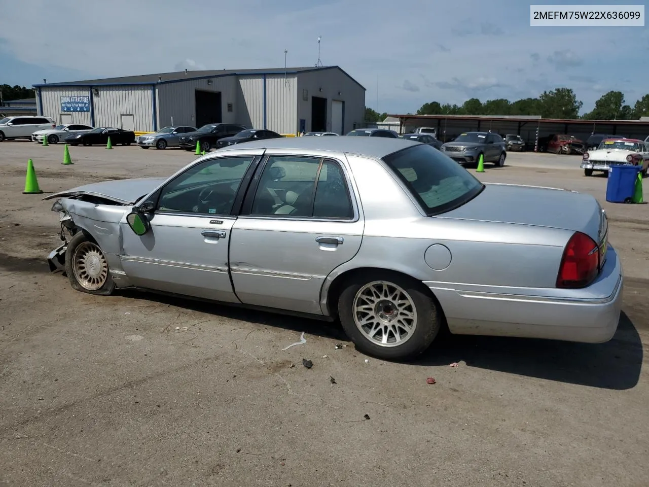 2002 Mercury Grand Marquis Ls VIN: 2MEFM75W22X636099 Lot: 62459764