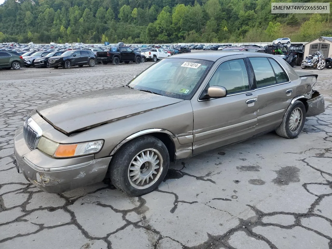 2002 Mercury Grand Marquis Gs VIN: 2MEFM74W92X655041 Lot: 67574014