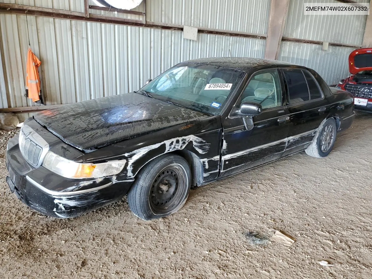 2002 Mercury Grand Marquis Gs VIN: 2MEFM74W02X607332 Lot: 67894054