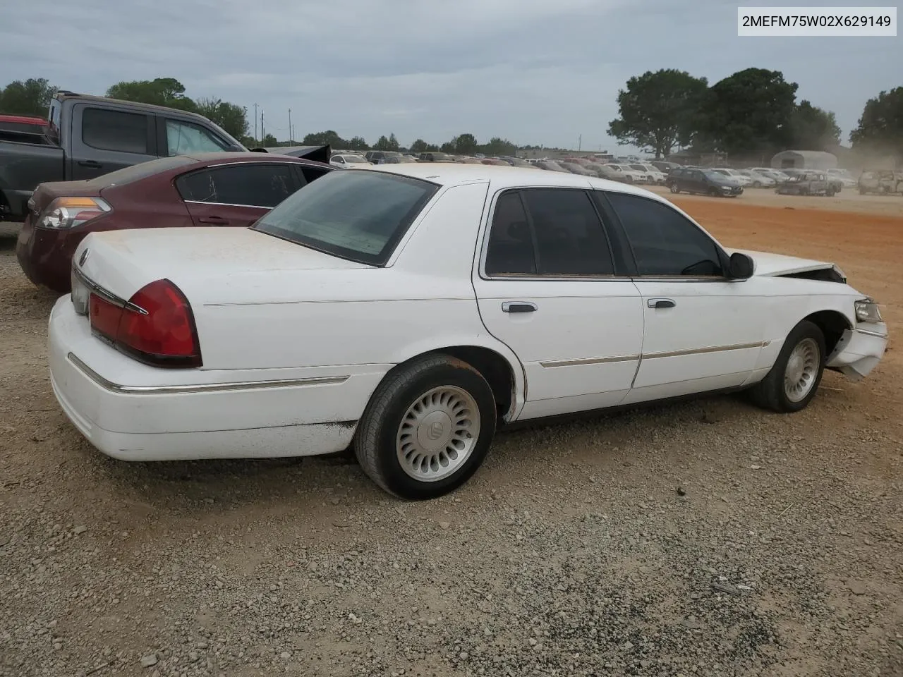 2002 Mercury Grand Marquis Ls VIN: 2MEFM75W02X629149 Lot: 70014544