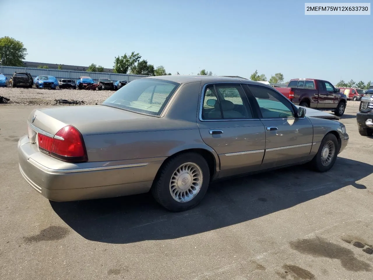 2002 Mercury Grand Marquis Ls VIN: 2MEFM75W12X633730 Lot: 70791324