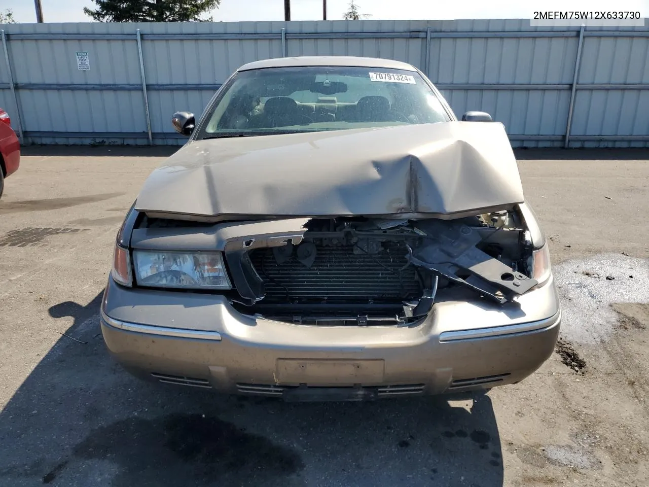 2002 Mercury Grand Marquis Ls VIN: 2MEFM75W12X633730 Lot: 70791324