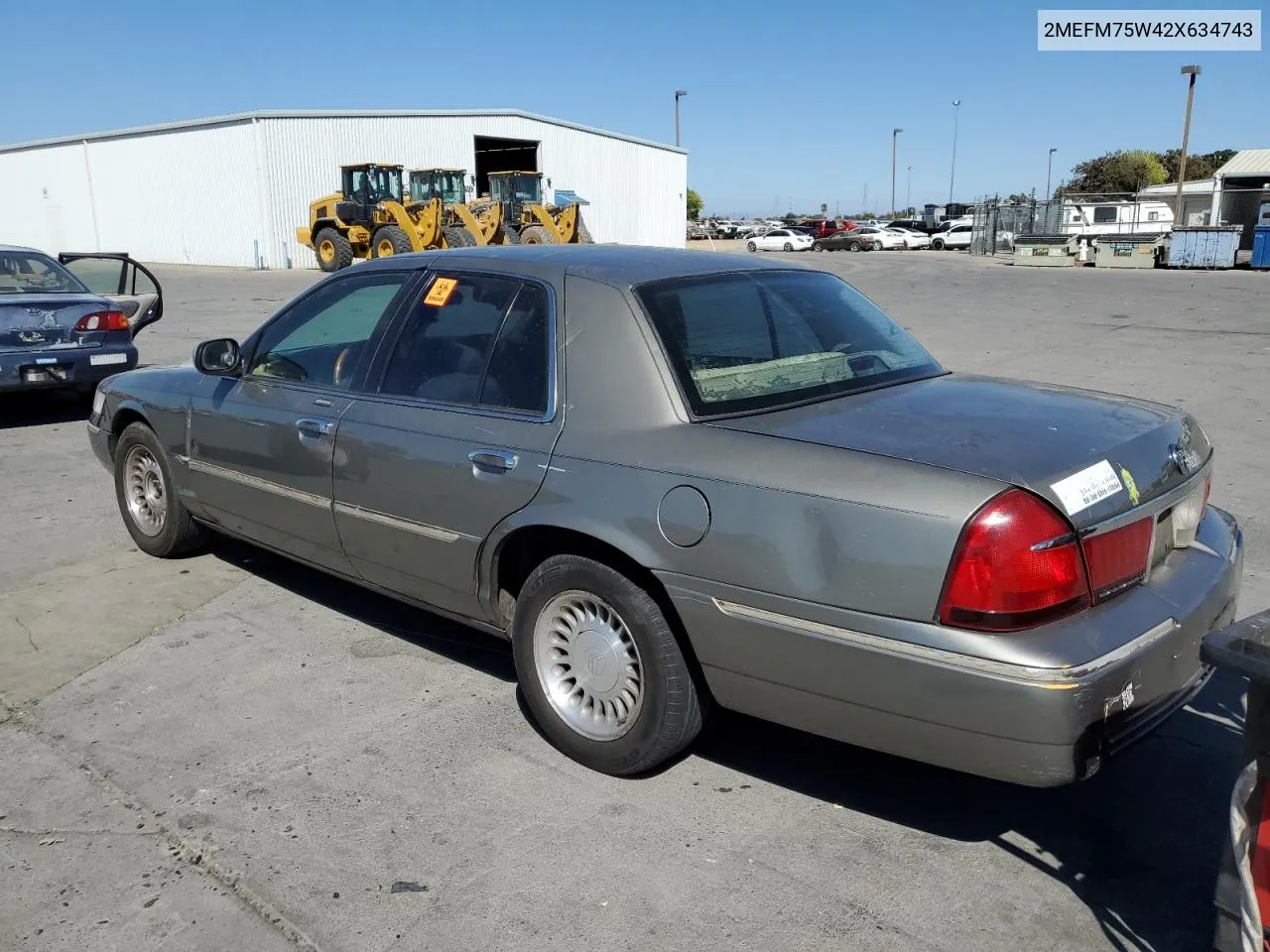 2002 Mercury Grand Marquis Ls VIN: 2MEFM75W42X634743 Lot: 71081764