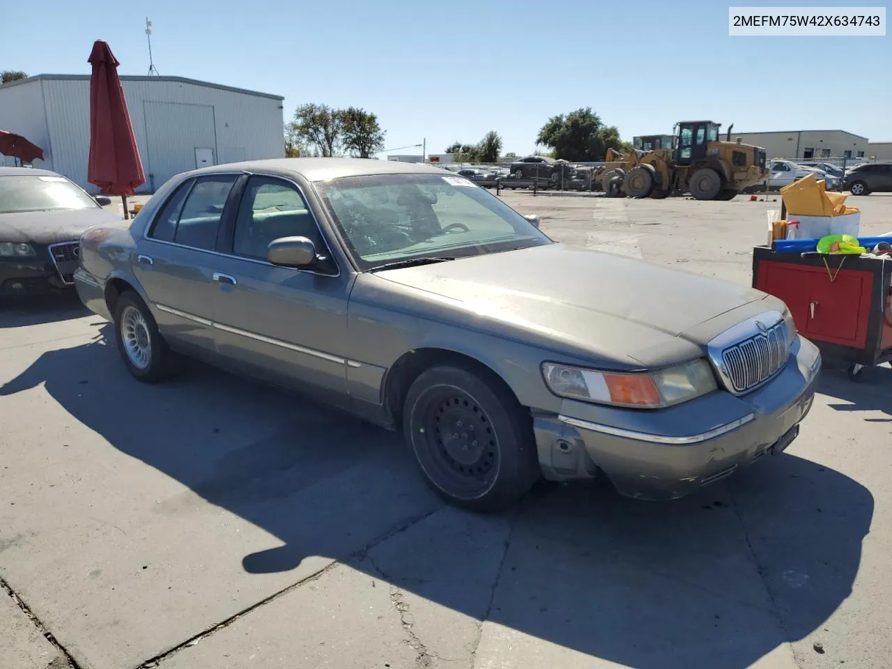 2002 Mercury Grand Marquis Ls VIN: 2MEFM75W42X634743 Lot: 71081764