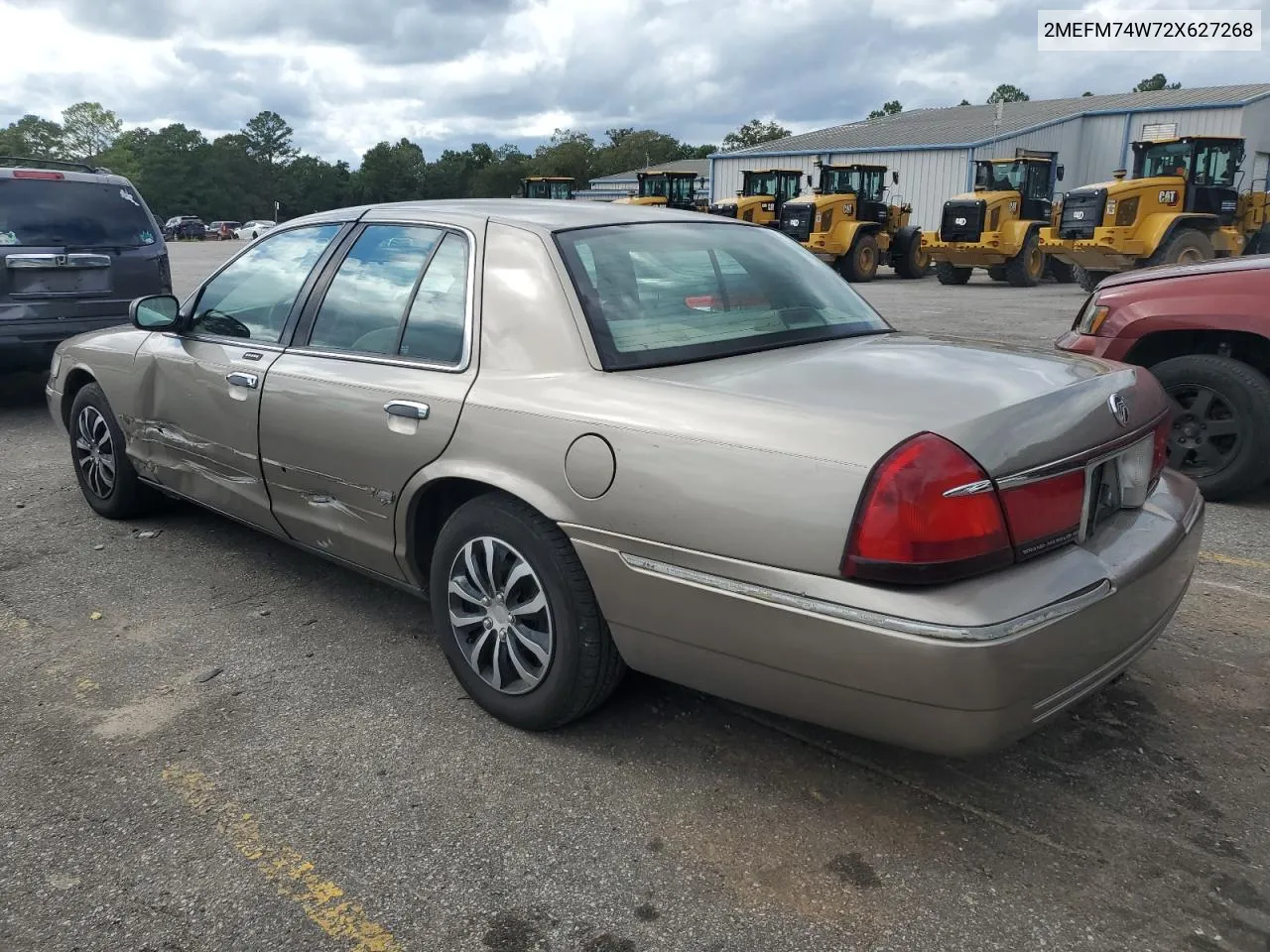 2002 Mercury Grand Marquis Gs VIN: 2MEFM74W72X627268 Lot: 71408924