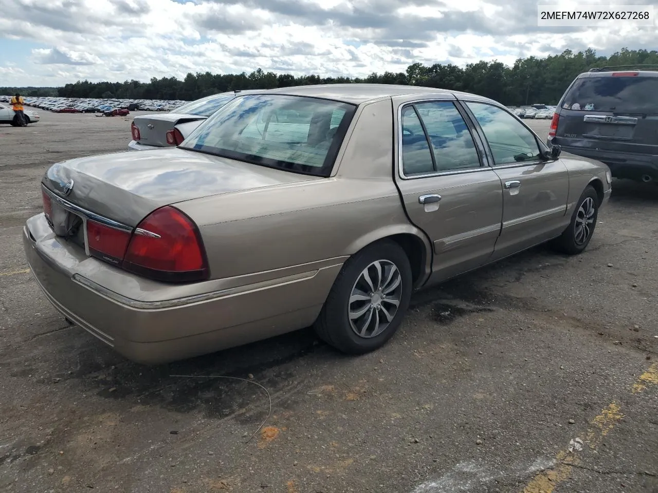 2002 Mercury Grand Marquis Gs VIN: 2MEFM74W72X627268 Lot: 71408924