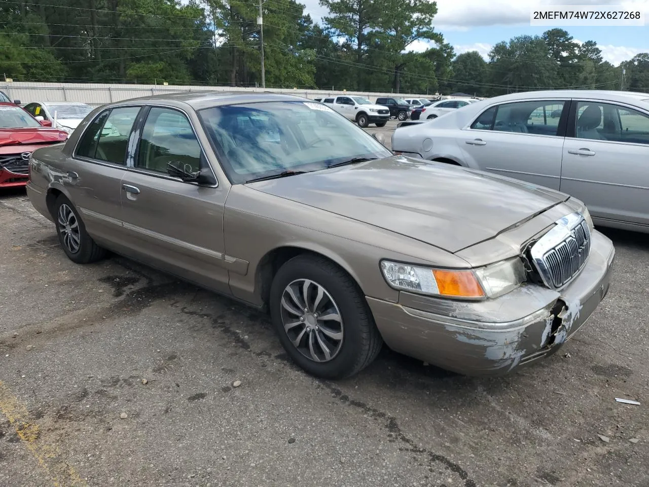 2002 Mercury Grand Marquis Gs VIN: 2MEFM74W72X627268 Lot: 71408924