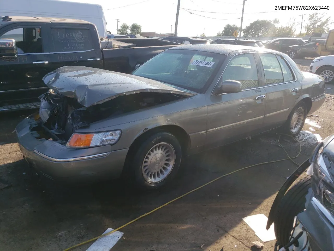 2002 Mercury Grand Marquis Ls VIN: 2MEFM75W82X623440 Lot: 71751194