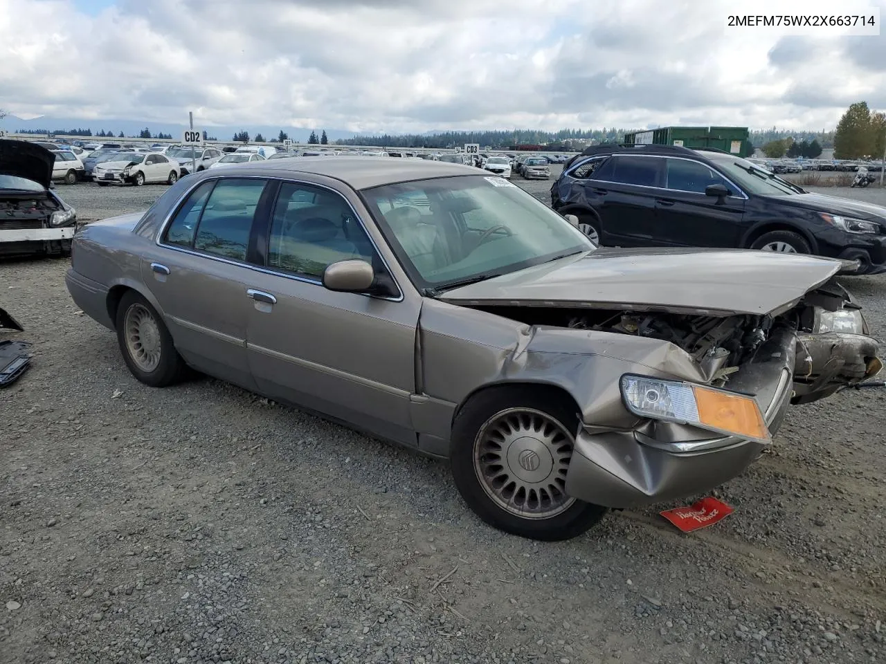 2002 Mercury Grand Marquis Ls VIN: 2MEFM75WX2X663714 Lot: 71805644