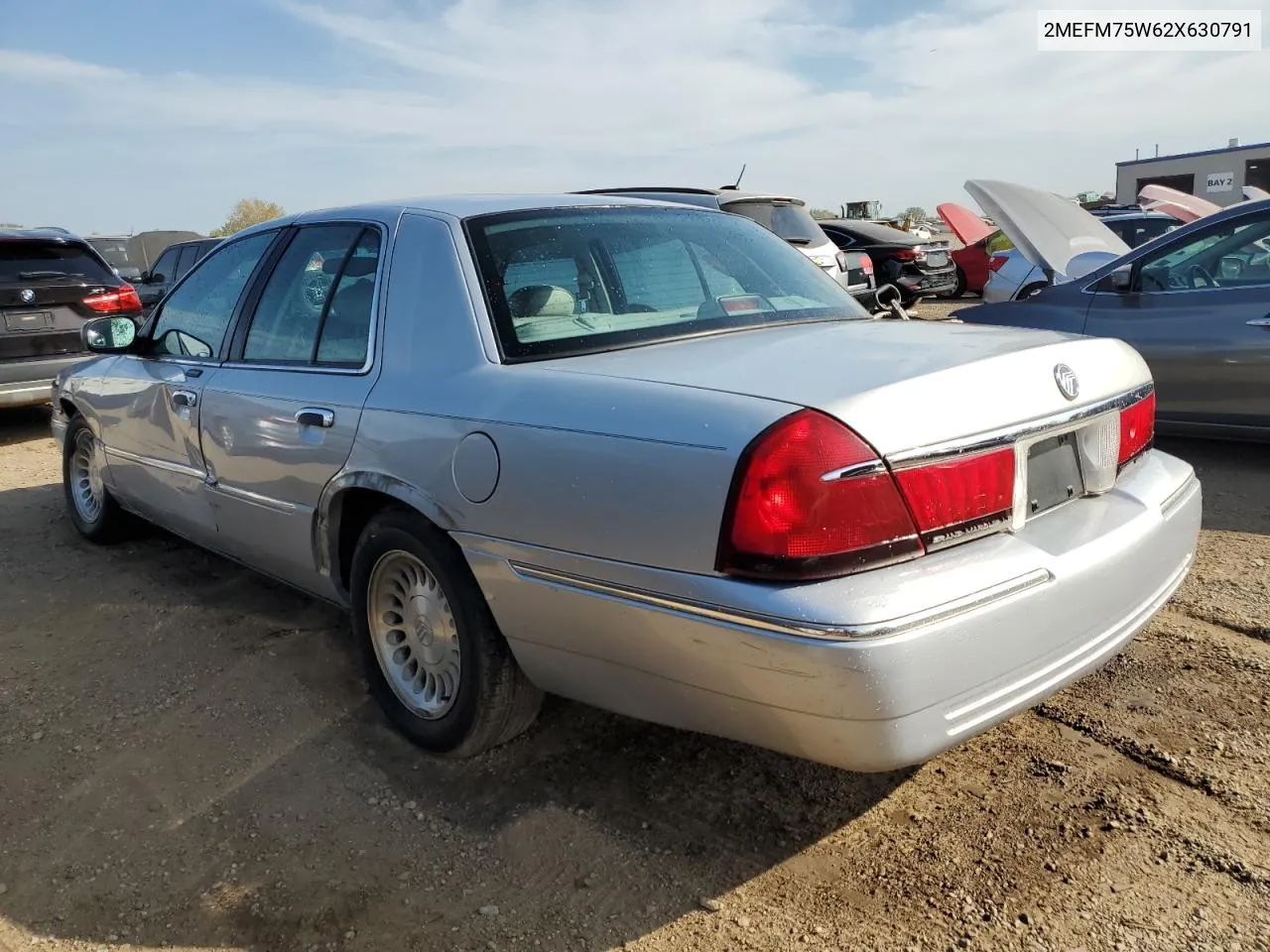 2002 Mercury Grand Marquis Ls VIN: 2MEFM75W62X630791 Lot: 72403564