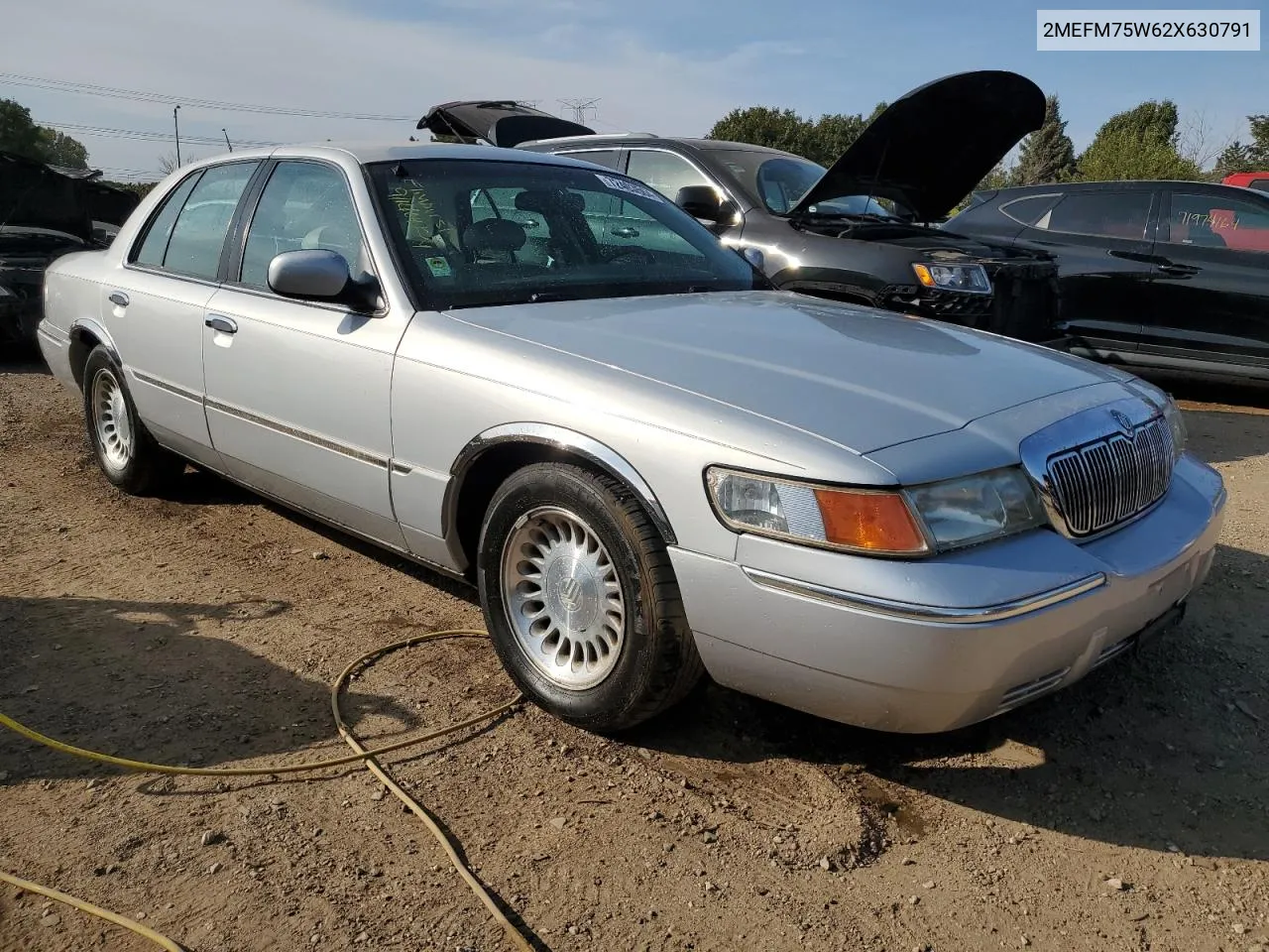 2002 Mercury Grand Marquis Ls VIN: 2MEFM75W62X630791 Lot: 72403564